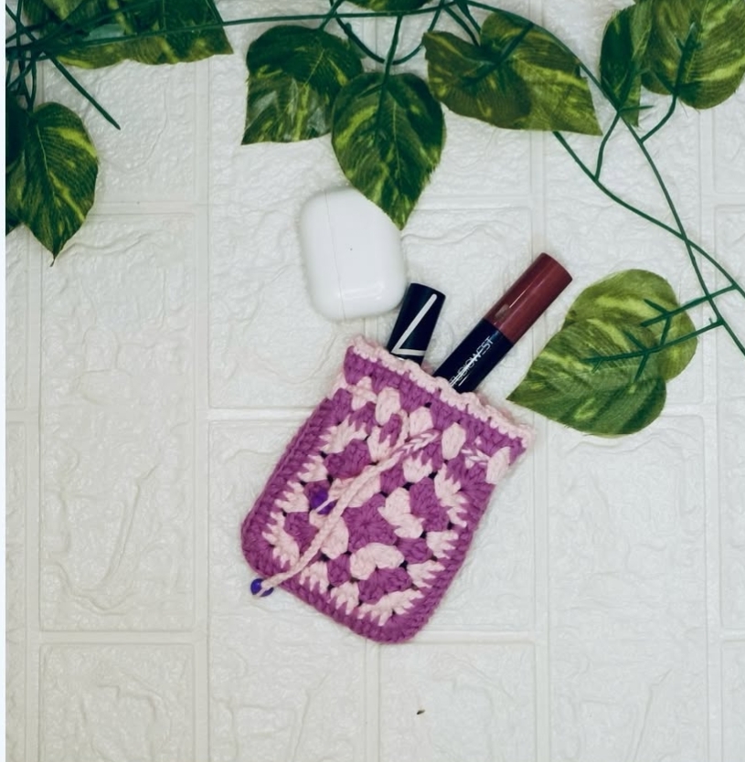 Crochet DrawString Pouch